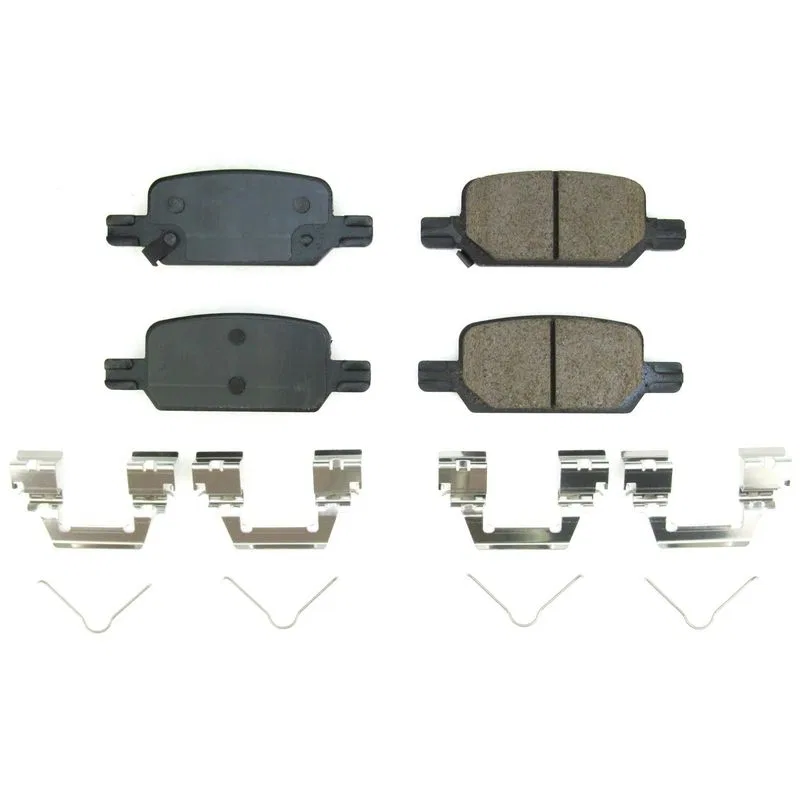 17-2370 – POWERSTOP Brake Pad, FMSI Number D2370 Ceramic Brake Pads Set Of 4 With Premium Stainless Steel Hardware